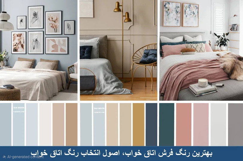 بهترین رنگ فرش برای اتاق خواب، اصول انتخاب رنگ اتاق خواب