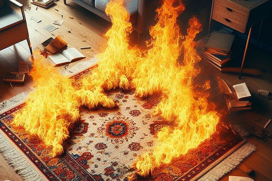 اگر فرش بسوزد چه کنیم؟