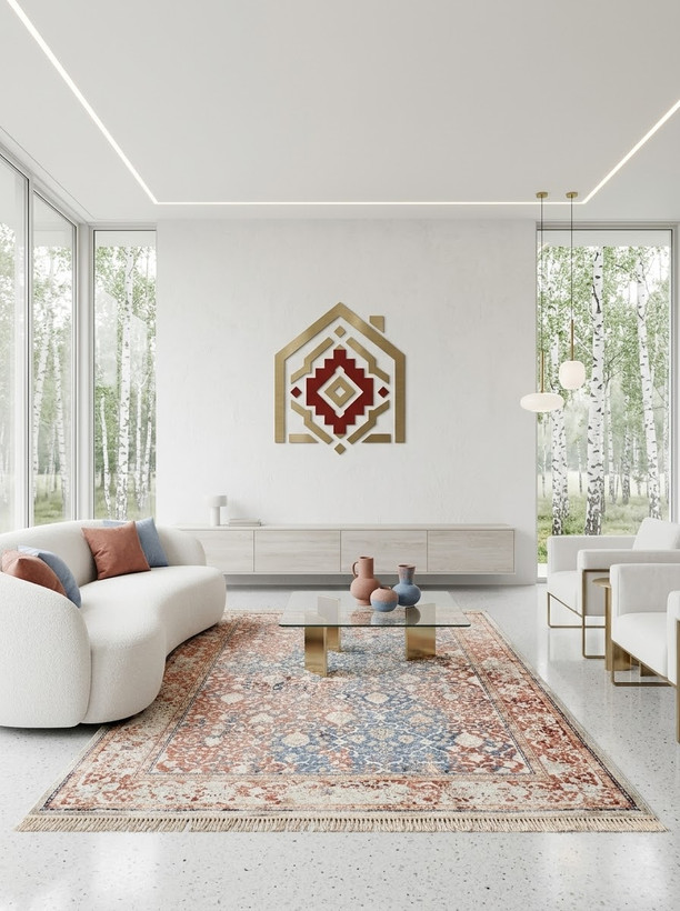 فرش لیلی کلکسیون امپرا مدل ۷۳۰۲R شانه ۷۰۰ تراکم ۲۱۰۰