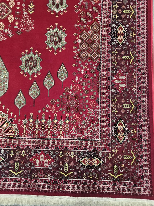 فرش لیلی کلکسیون اشرافی مدل باغ گل لاکی سرمه ای ۱۲۰۰شانه ۳۶۰۰ تراکم