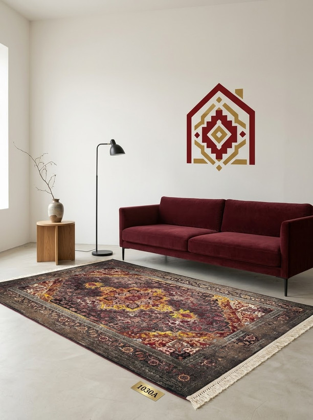 فرش لیلی کلکسیون اشرافی مدل 1030A شانه ۱۲۰۰ تراکم ۳۶۰۰