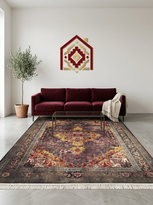 فرش لیلی کلکسیون اشرافی مدل 1030A شانه ۱۲۰۰ تراکم ۳۶۰۰