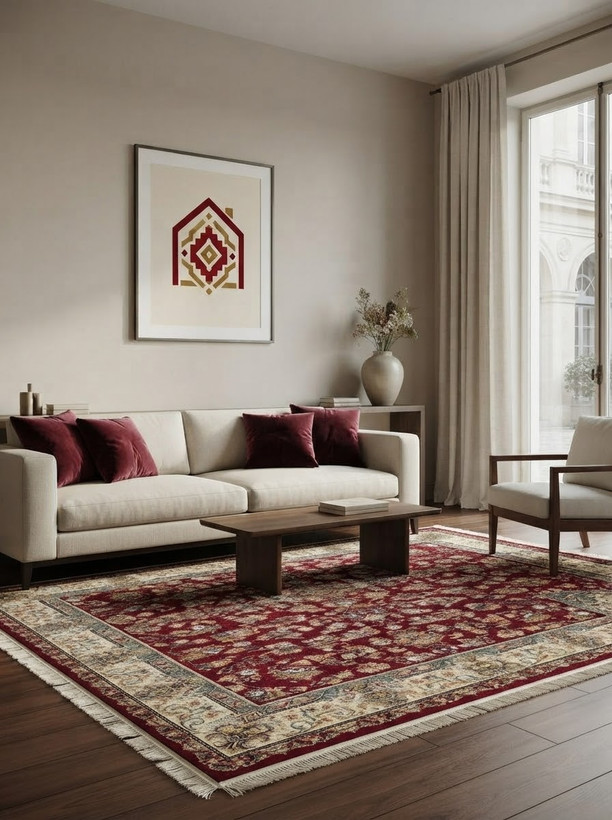 فرش لیلی کلکسیون اشرافی مدل شاه رز روناسی شانه ۱۲۰۰ تراکم ۳۶۰۰