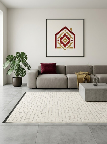 فرش آرمانی کلکسیون دلوکس کد ۵۱۰۷ کرم