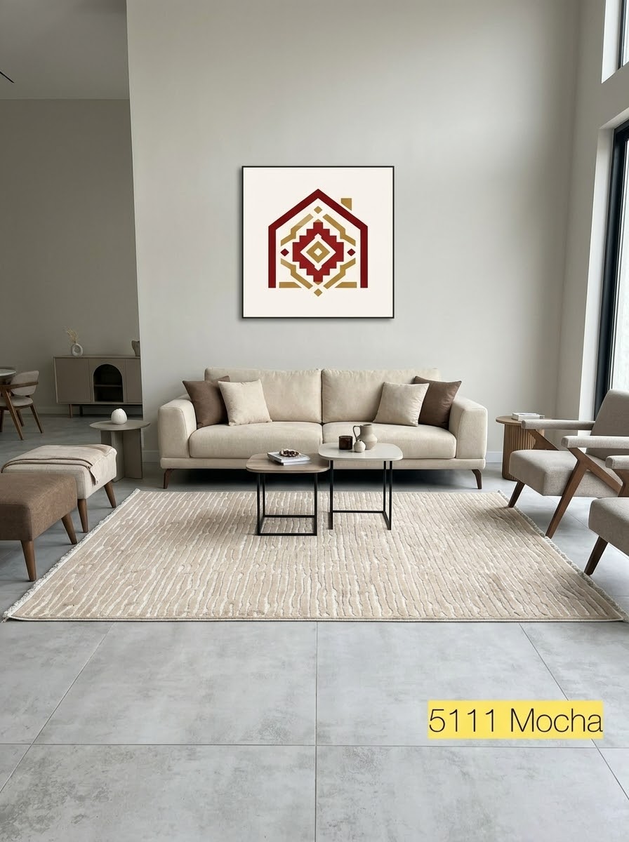 فرش آرمانی کلکسیون دلوکس کد ۵۱۱۱ موکا
