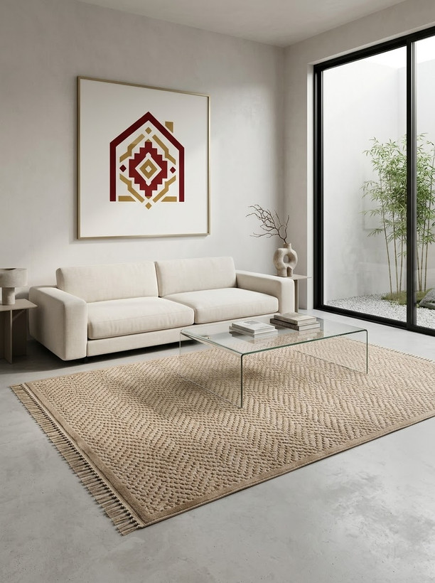 فرش آرمانی کلکسیون دلوکس کد ۵۱۶۶ موکا