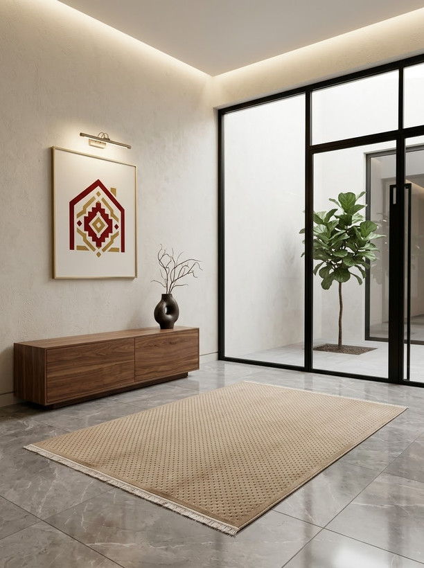 فرش آرمانی کلکسیون دلوکس کد ۵۱۷۱ موکا