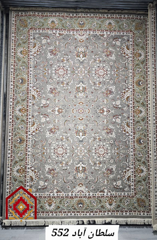 فرش تندیس کاشان پالت دریا سلطان آباد کد ۵۲۲ شانه ۷۰۰ تراکم ۲۵۵۰