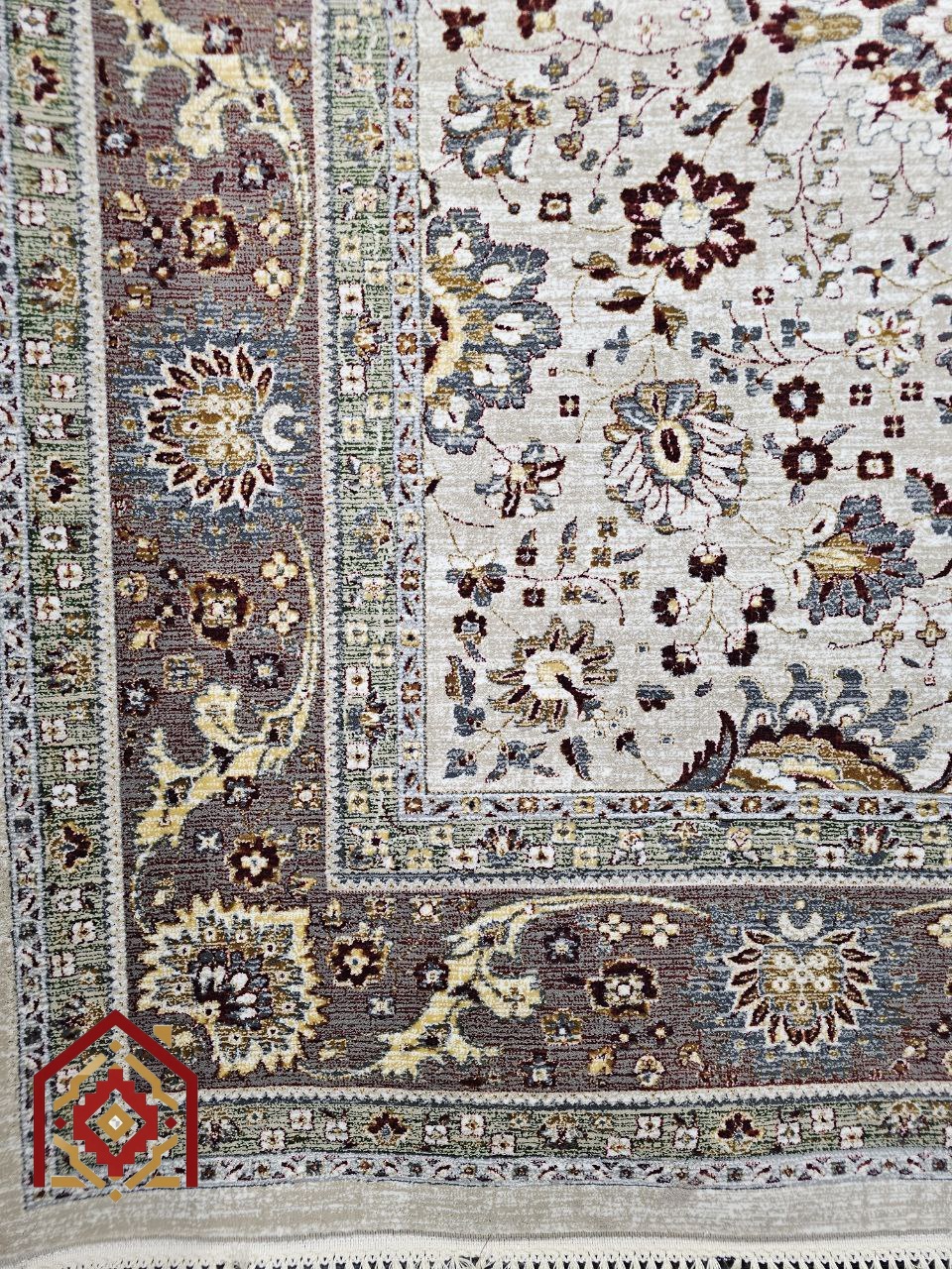 فرش تندیس کاشان پالت دریا سلطان آباد کد ۴۵۱ شانه ۷۰۰ تراکم ۲۵۵۰