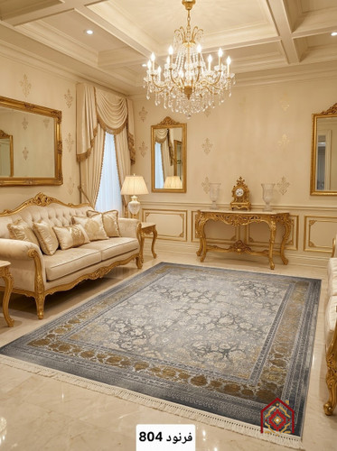 فرش تندیس کاشان پالت دریا فرنود ۸۰۴ شانه ۷۰۰ تراکم ۲۵۵۰