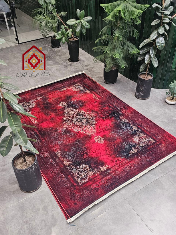فرش آرمانی کلکسیون فرح کد ۱۲۱۵ لاکی ۱۲۰۰ شانه ۳۶۰۰ تراکم