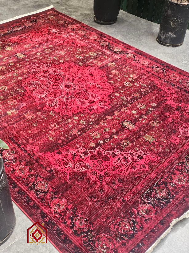 فرش آرمانی کلکسیون فرح کد ۱۲۱۷ لاکی ۱۲۰۰ شانه ۳۶۰۰ تراکم