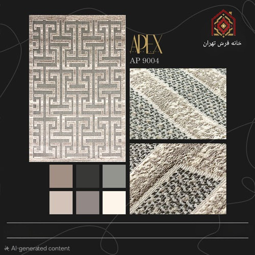 فرش نقش کهن کلکسیون اپکس کد ۹۰۰۴طرح فانتزی