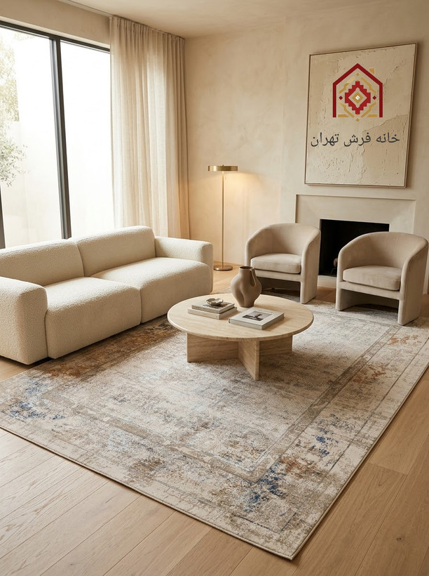 فرش نقش کهن کلکسیون تاچ کد ۱۷۱۵ طرح فانتزی