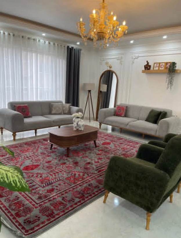 فرش تهران مدل درختی دودی لاکی مسی ۱۲۰۰شانه ۳۶۰۰ تراکم